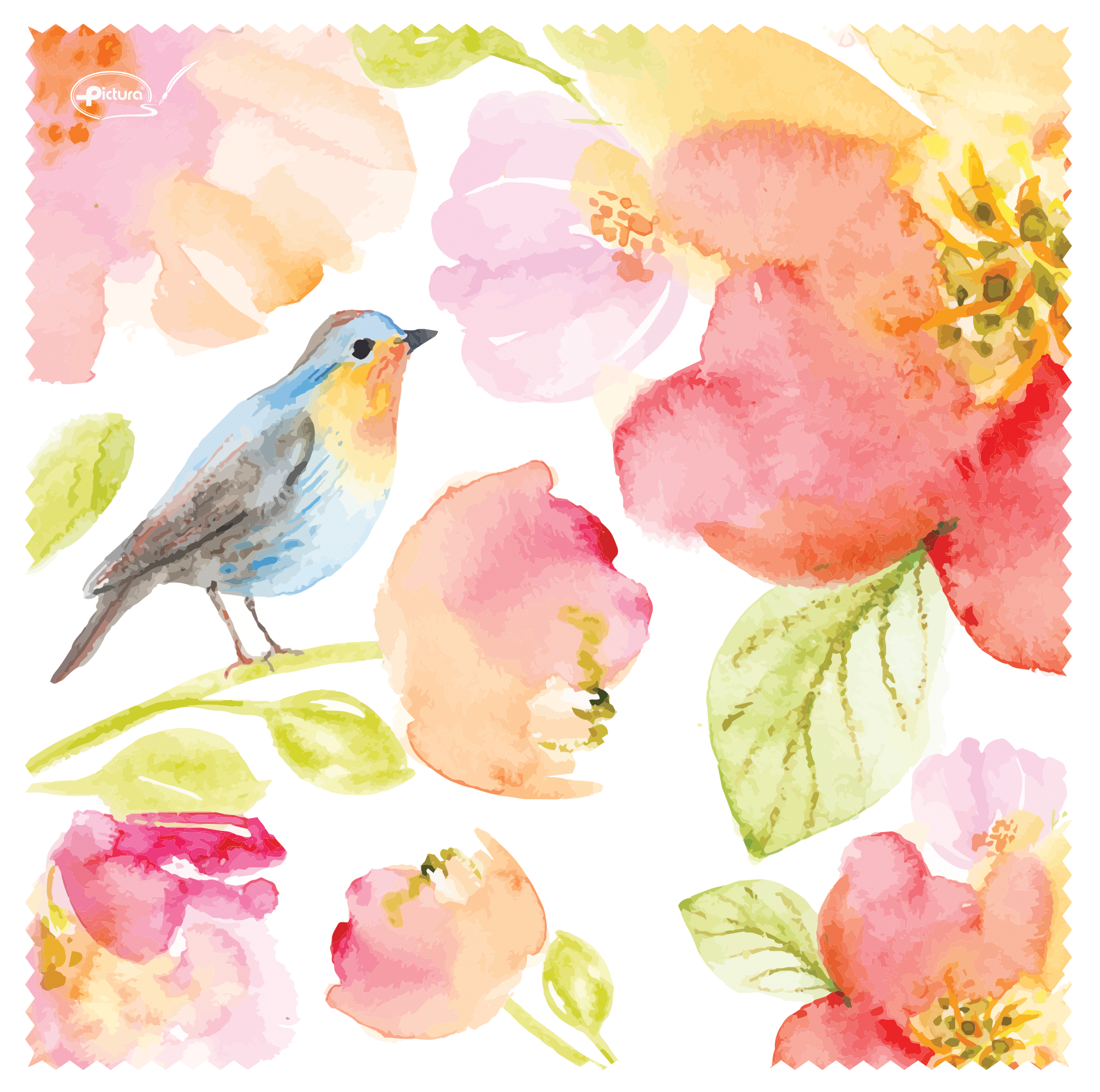 Watercolor Bird Smart Cloth